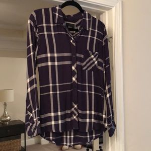 Rails plaid button down sz small